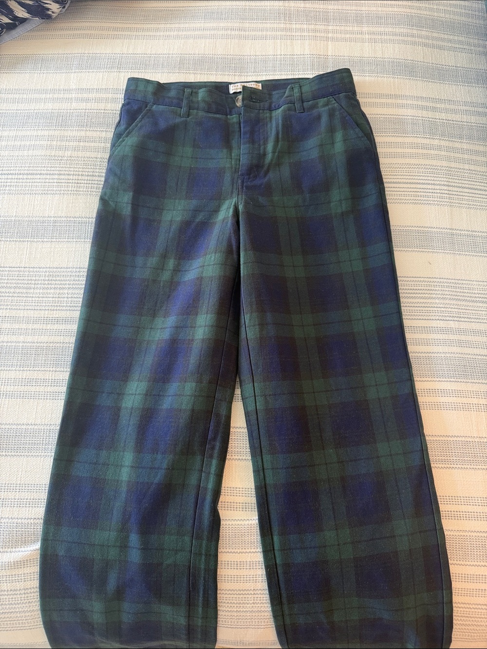 Boy’s Green & Navy Plaid Pants